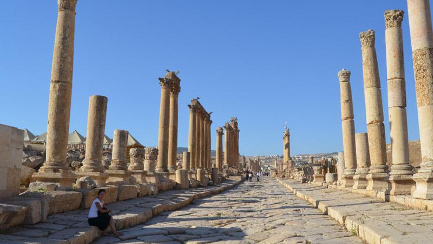 Las ruinas de Gerasa, el noroeste de Jordania.