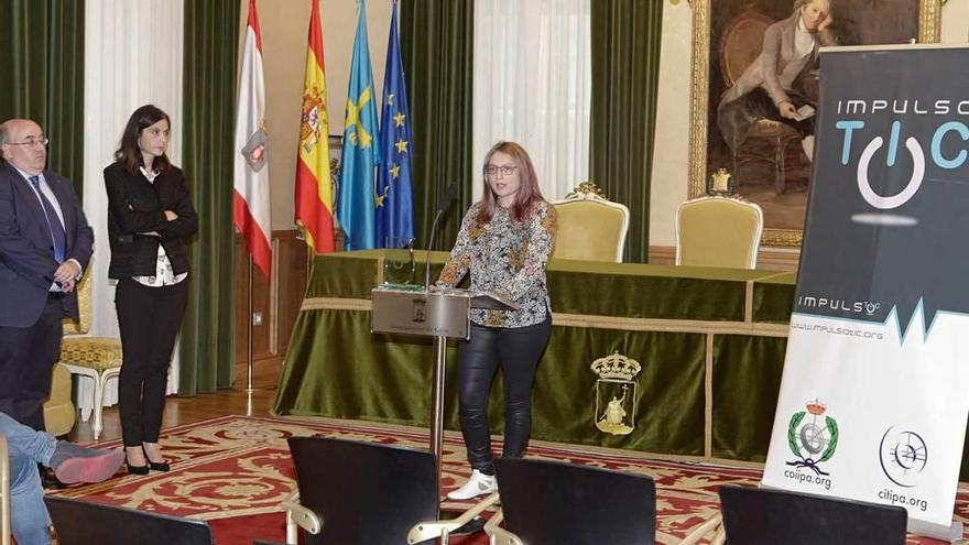 Por la izquierda, García Fanjul, Ana Braña y Aurora Barrero, en la presentación de la Semana.