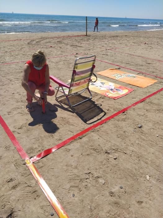 Canet prueba la parcelación de su playa