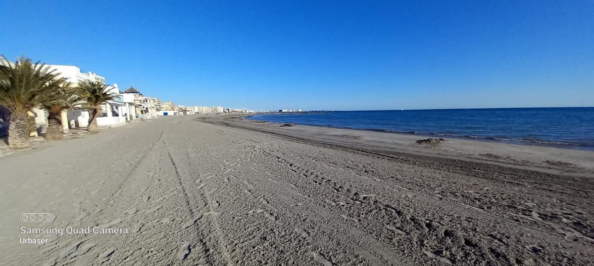 Una imagen de Playa Lisa tras ganar casi siete metros al mar