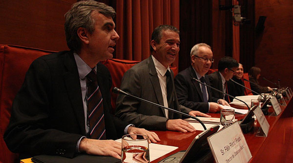 El president de la CCMA, Brauli Duart, davant la comissió de control al Parlament.