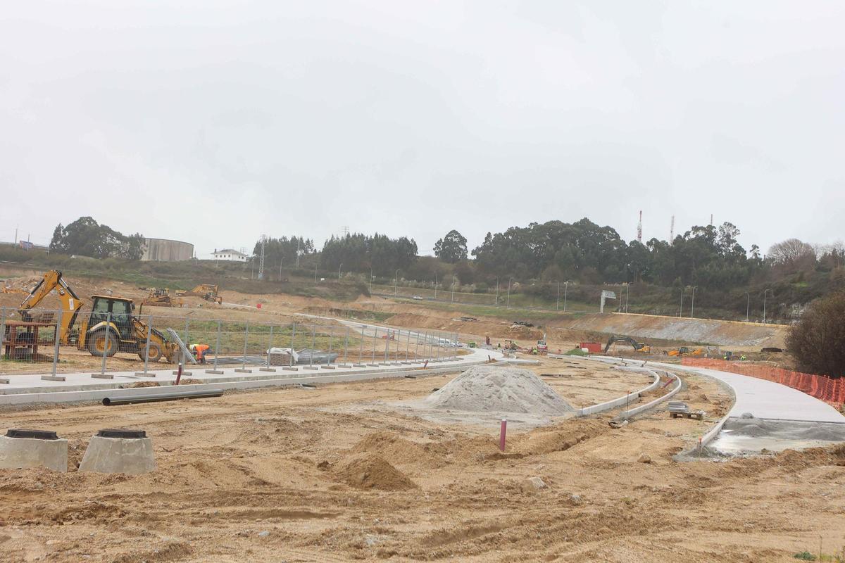 Obras de construcción del polígono urbanístico de Visma