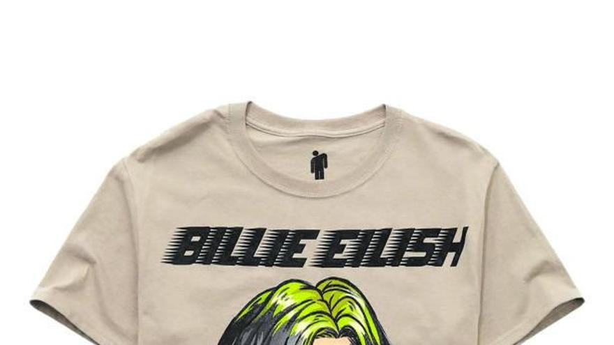 Una samarreta dedicada a Billie Eilish que es va vendre en una gira seva