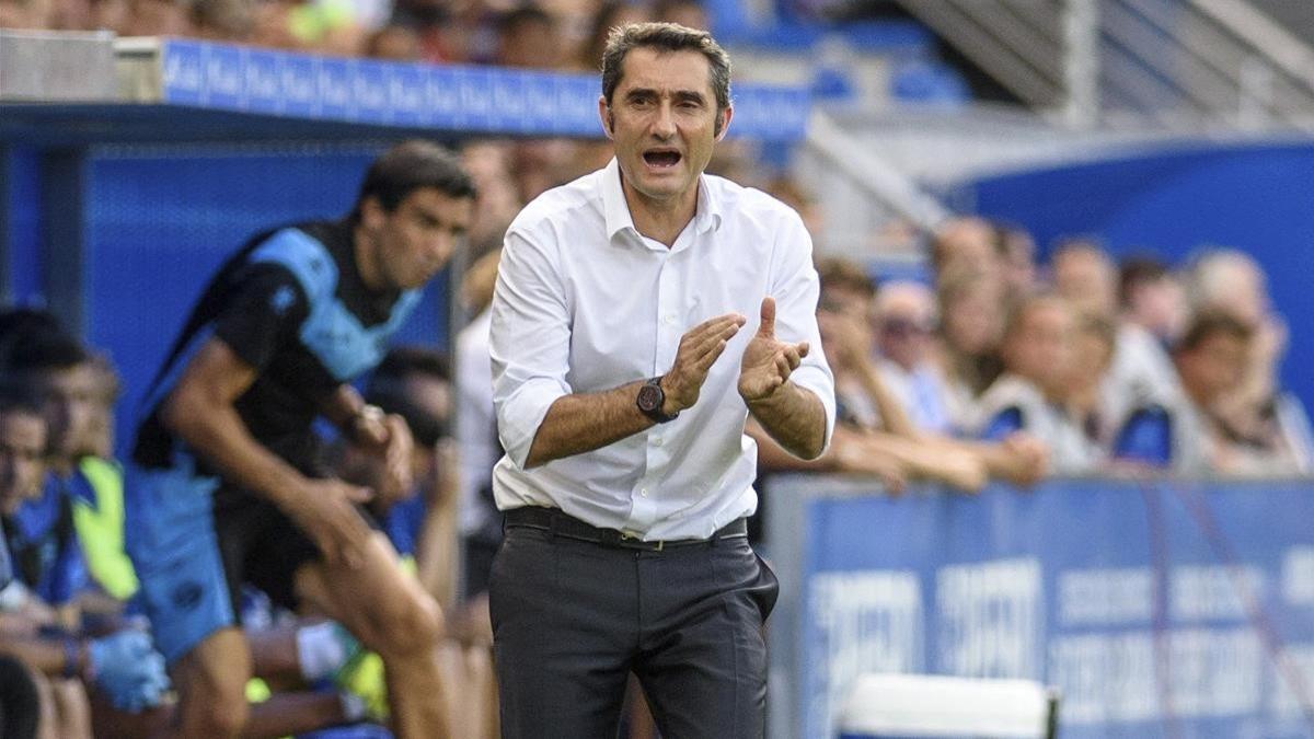 Valverde, en el campo del Alavés.