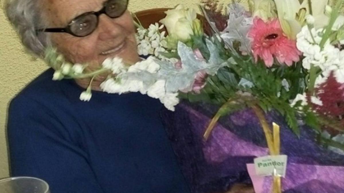 Mariana Fraile en la celebración de su centenario, en 2015. | Cedida