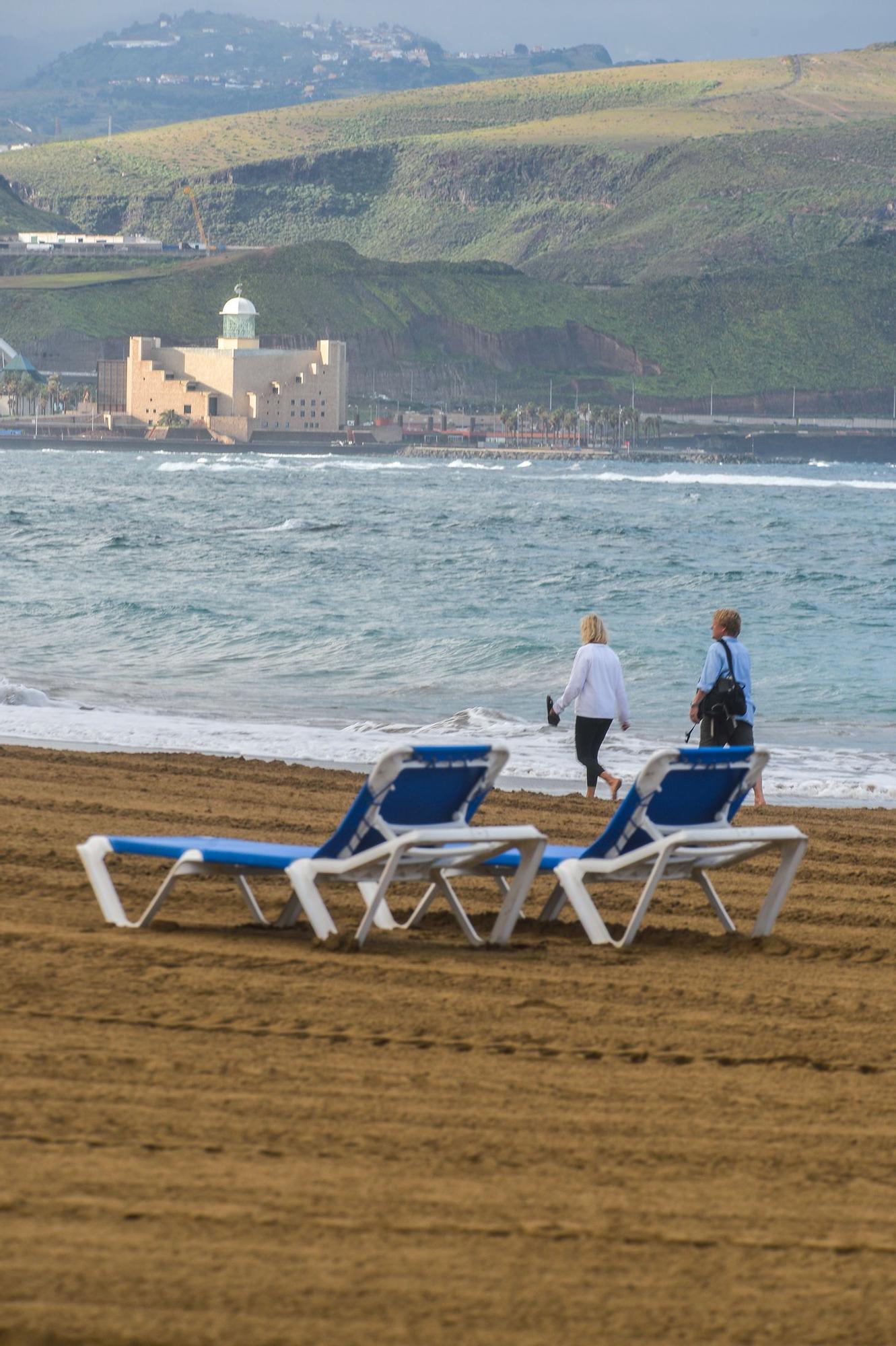 Tiempo en la playa de Las Canteras (2/12/2022)