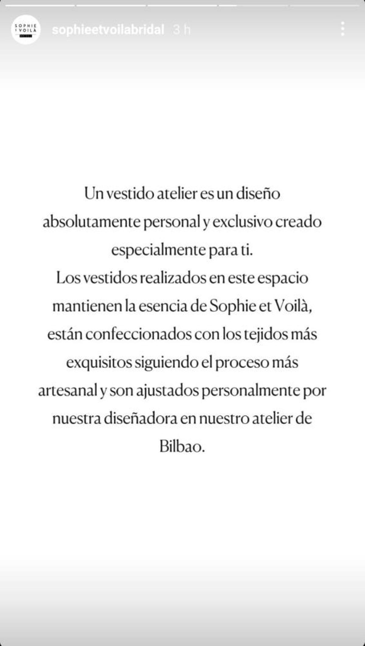 El mensaje que Sophie et Voilà compartió en sus redes sociales