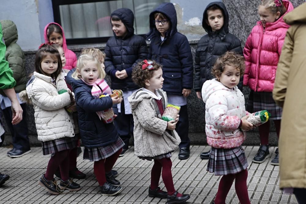 Cadena humana solidaria en el Virgen Reina