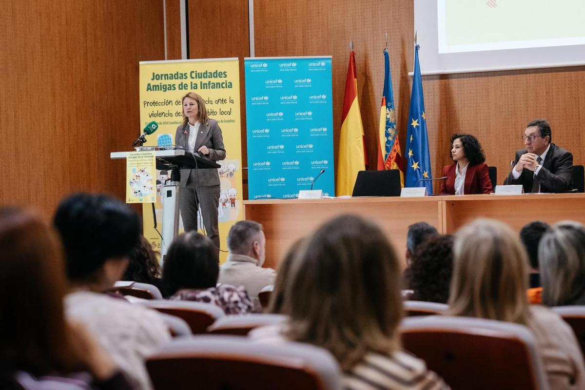 La alcaldesa de Castelló, Begoña Carrasco, durante su intervención en la jornada.