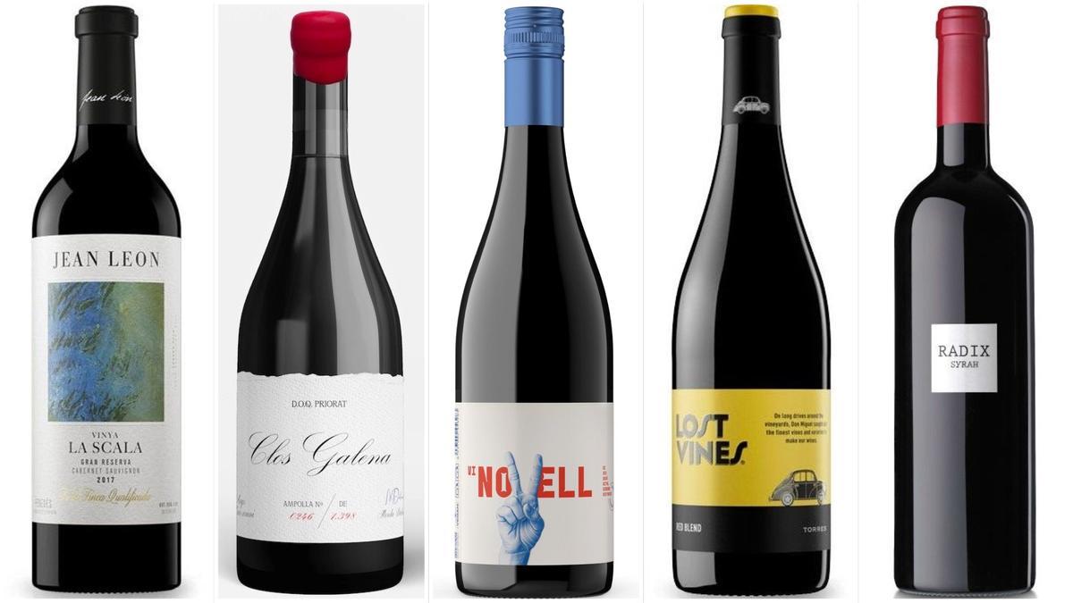 Los mejores vinos catalanes para comenzar el año: 4 tintos y 1 rosado.