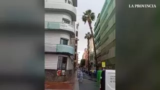 La borrasca Emilia deja sus primeras consecuencias visibles en la capital grancanaria