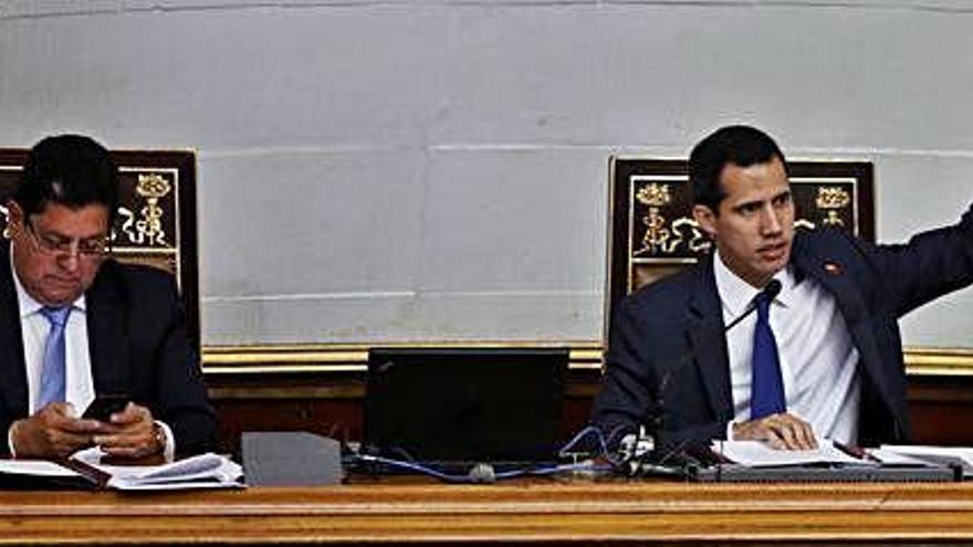 Juan Guaidó presidint un ple de l&#039;Assemblea Nacional