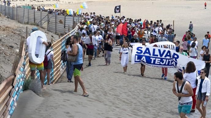 Manifestación de Salvar La Tejita