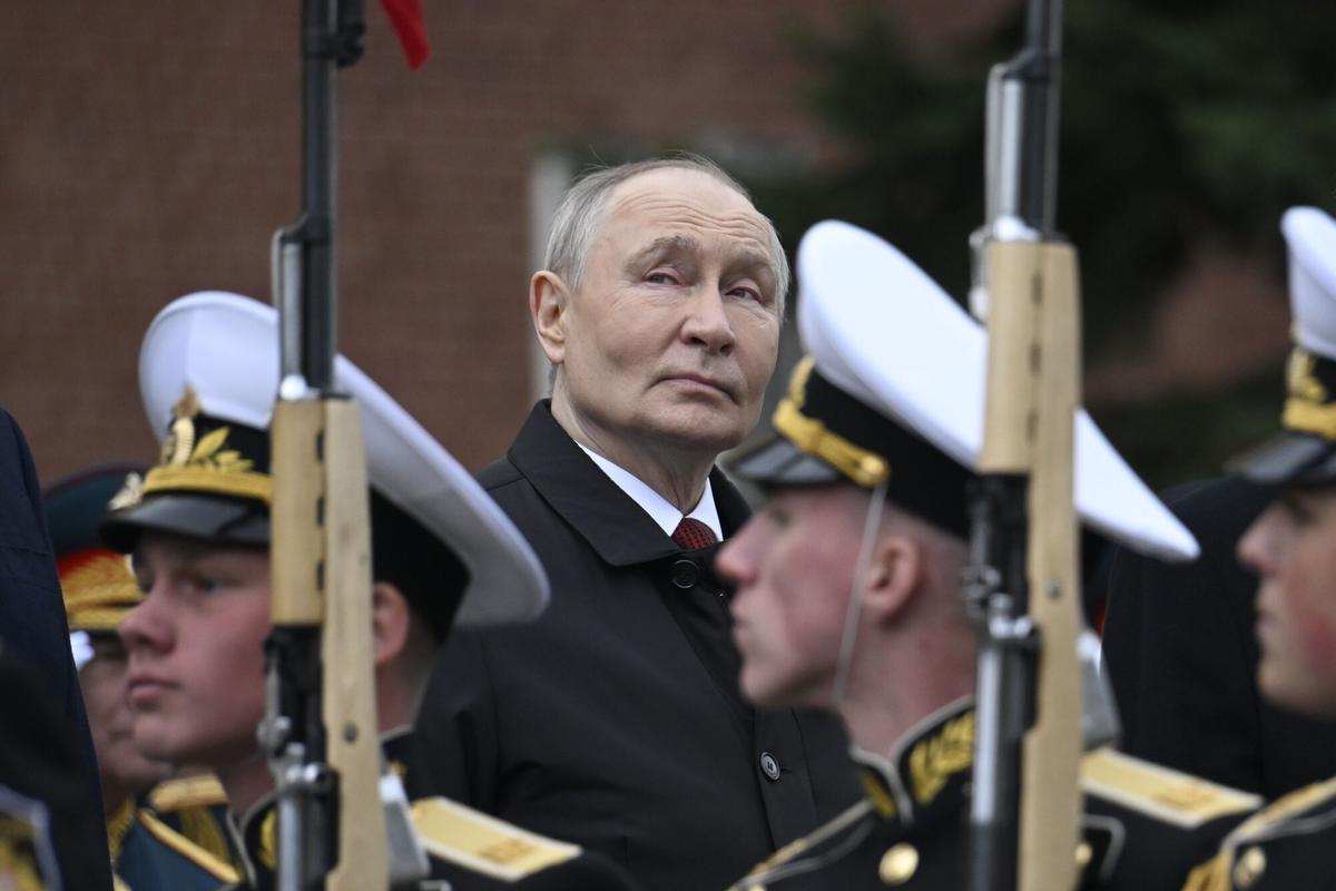El presidente ruso, durante el desfile por el Día de la Victoria, el 9 de mayo en Moscú.
