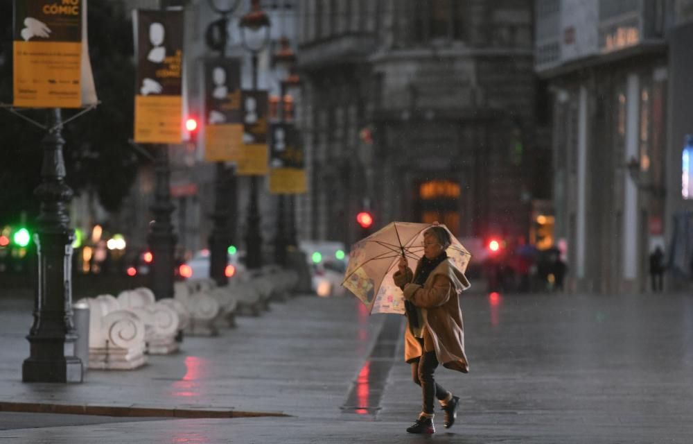 Por fin llega la ansiada lluvia. Meteogalicia vaticina que en tres días se recgerán más de 50 litros en A Coruña.