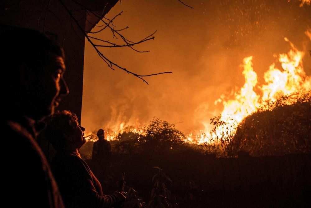 Efectes dels incendis que afecten Galícia, aquest dilluns 16 d''octubre del 2017