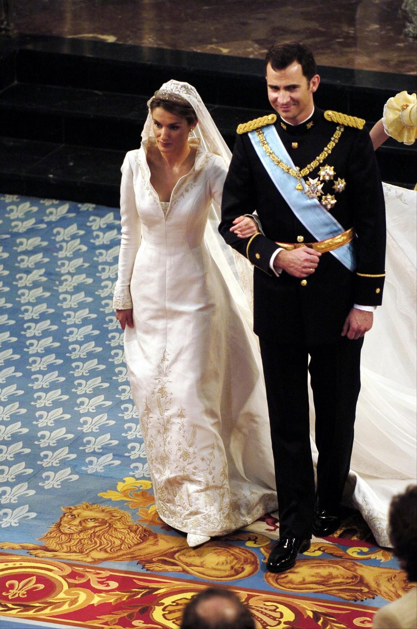 Los Reyes de España el día de su boda, el 22 de mayo de 2004