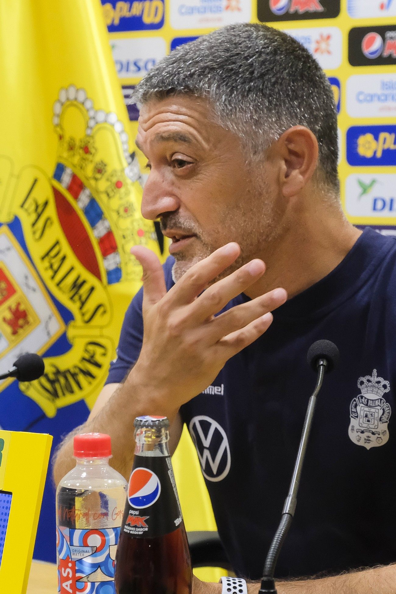 Rueda de prensa de Pimienta en la previa del UD Las Palmas - Zaragoza