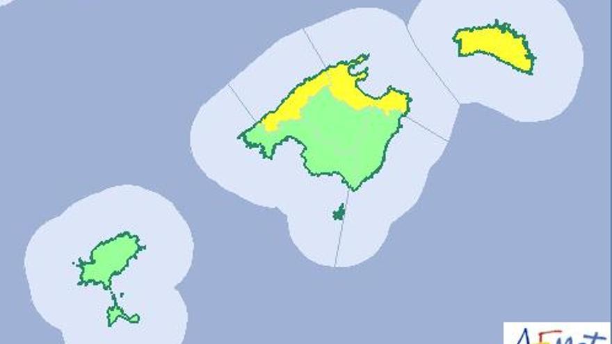 Die Wetterwarnung konzentriert sich auf den Vormittag und auf die Nordküste.