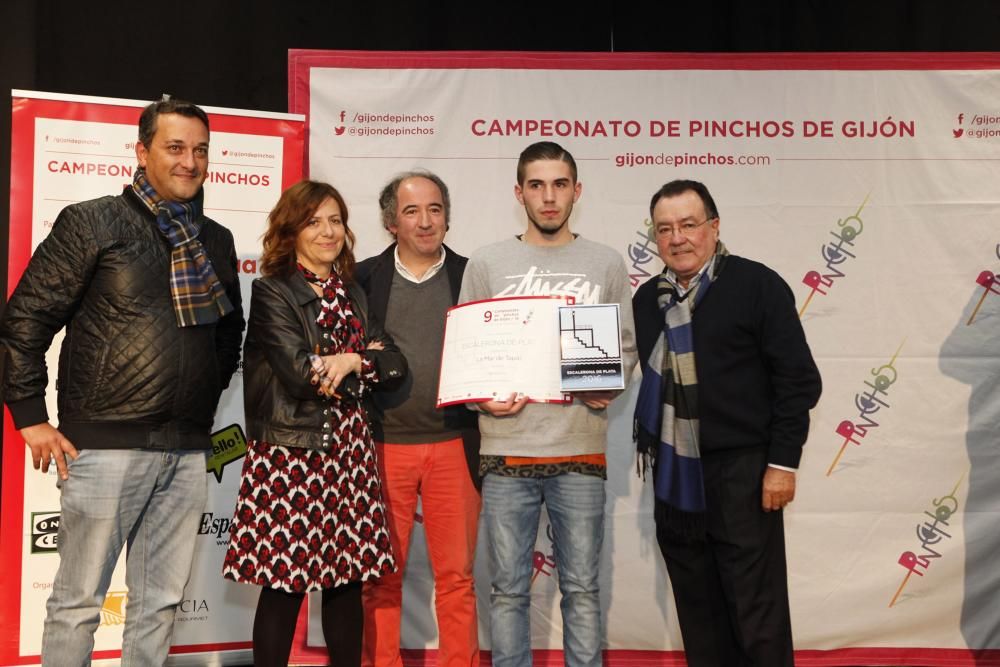 Entrega del IX Campeonato de Pinchos de Gijón.