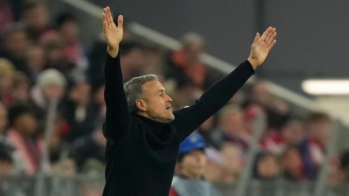 Luis Enrique durante el partido ante el Bayern Múnich