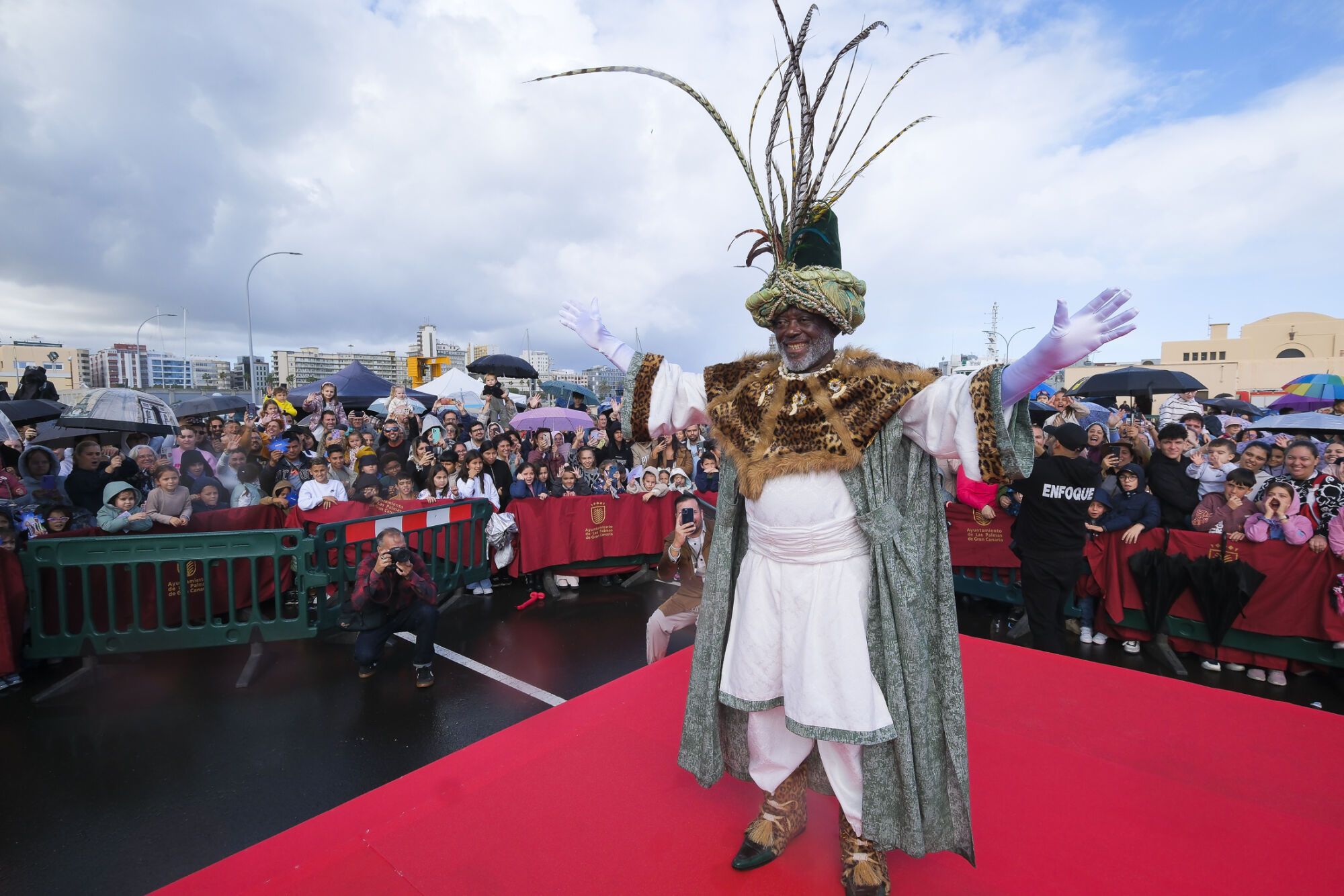 Llegada de los Reyes Magos, en la Base Naval 