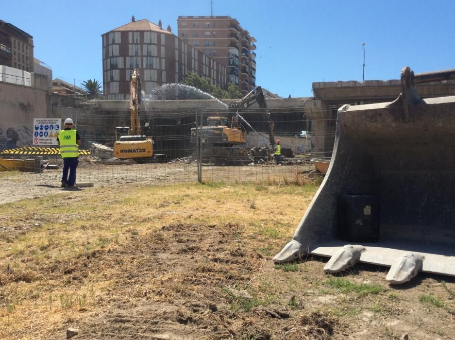 Obras del metro al comienzo de la Alameda