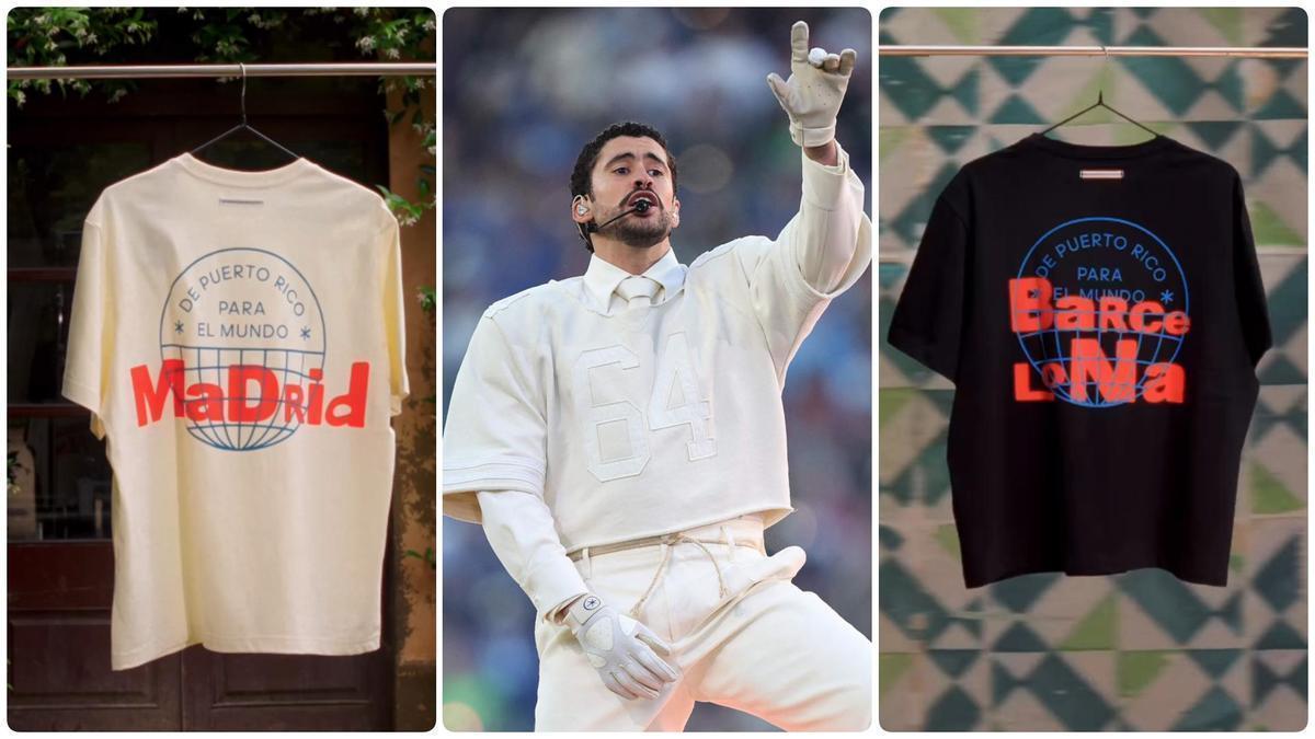 Adidas y Bad Bunny lanzan la colección oficial de merch del tour 'DeBÍ TiRAR MáS FOToS World Tour', con ropa dedicada a las paradas de Barcelona y Madrid.