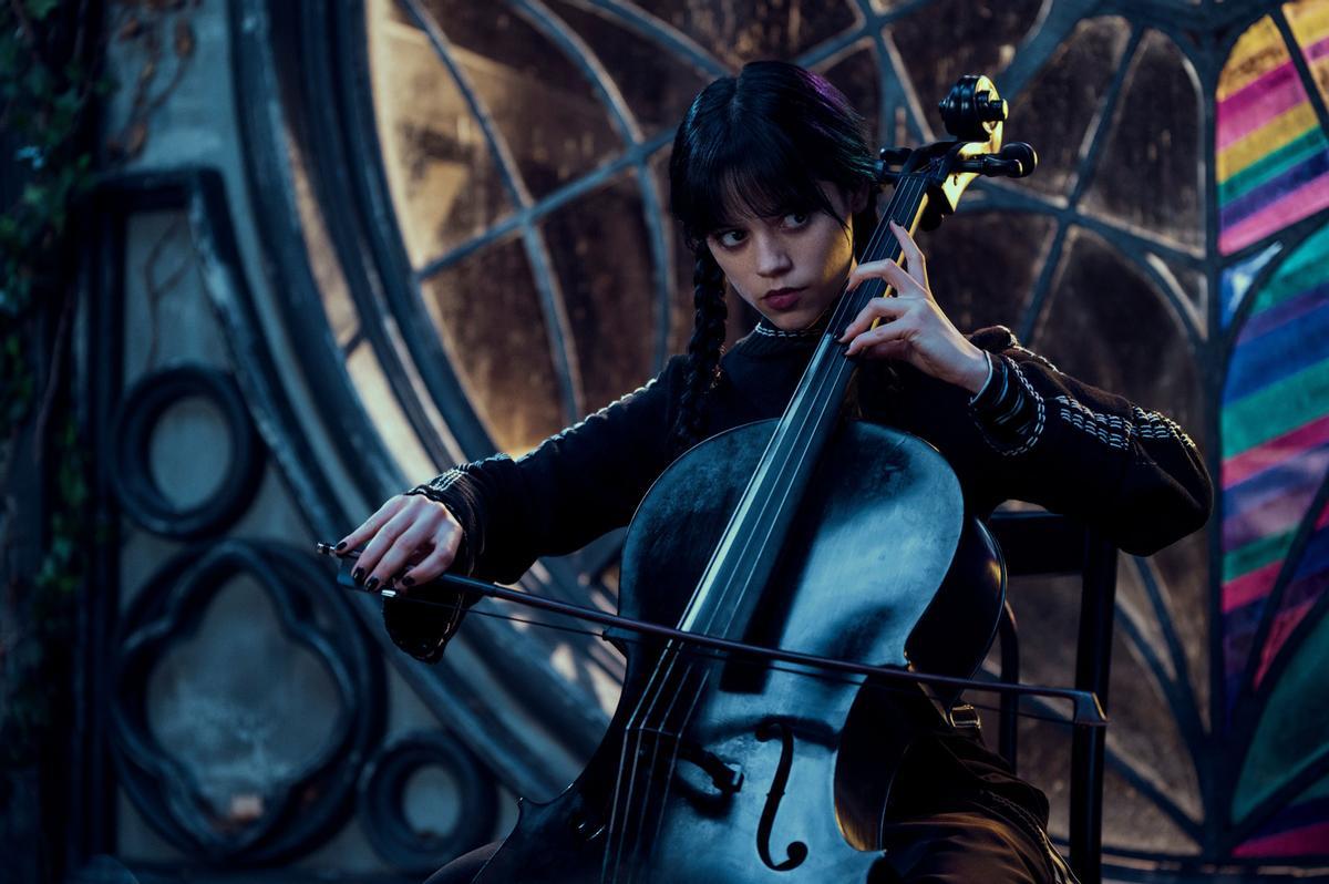 Jenna Ortega en un fotograma de 'Wednesday'