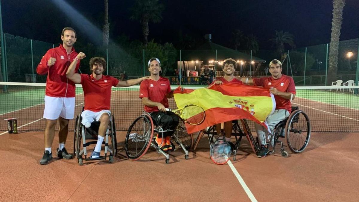 La plantilla de la selección española de tenis en silla de ruedas