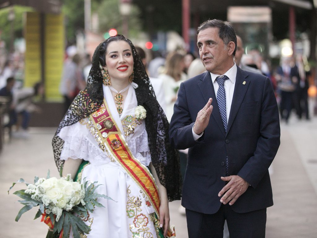 Ofrenda de flores a la Virgen de la Fuensanta en Murcia