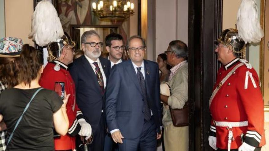 El president de la Generalitat, Quim Torra, va ser ahir a l&#039;ajuntament de Lleida