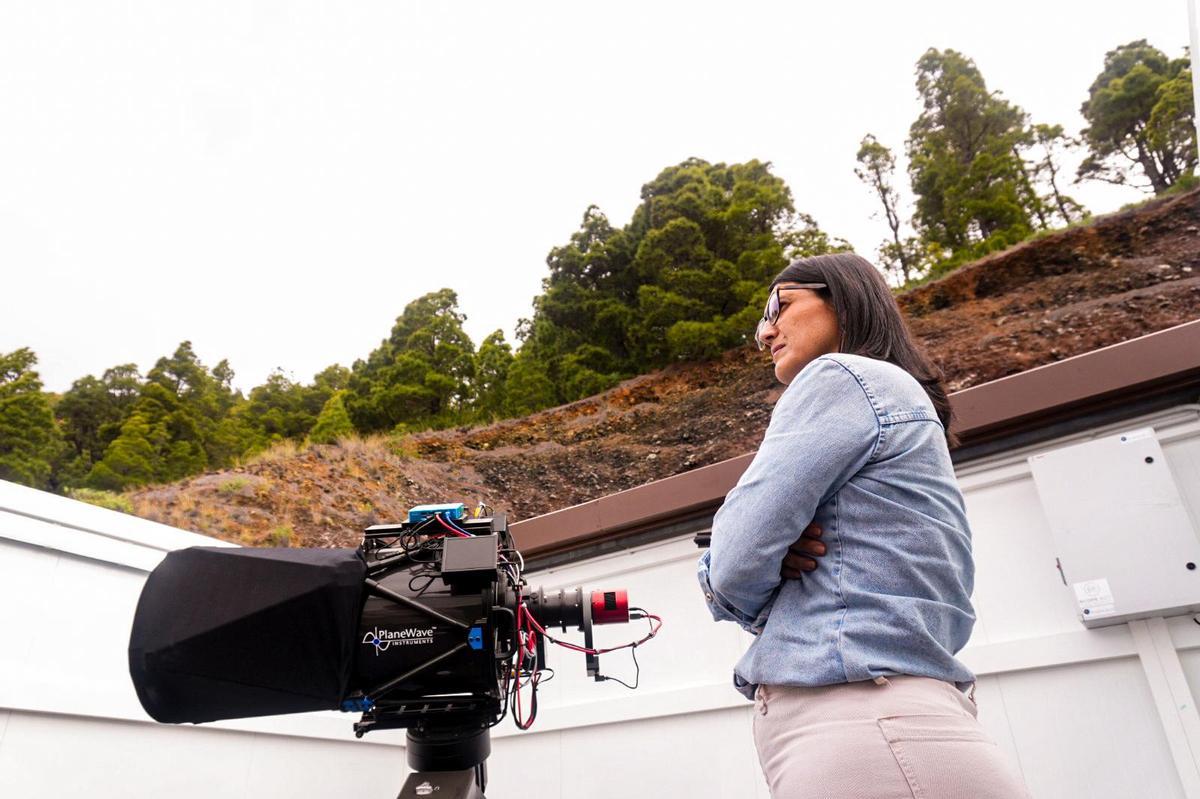 Ana González, durante el acto celebrado en la isla de El Hierro.