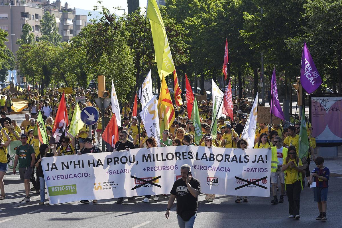 Les imatges de la nova jornada de vaga educativa a Girona