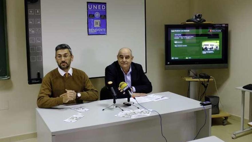 Arsenio Dacosta y Antnoio Rodríguez en la rueda de prensa.