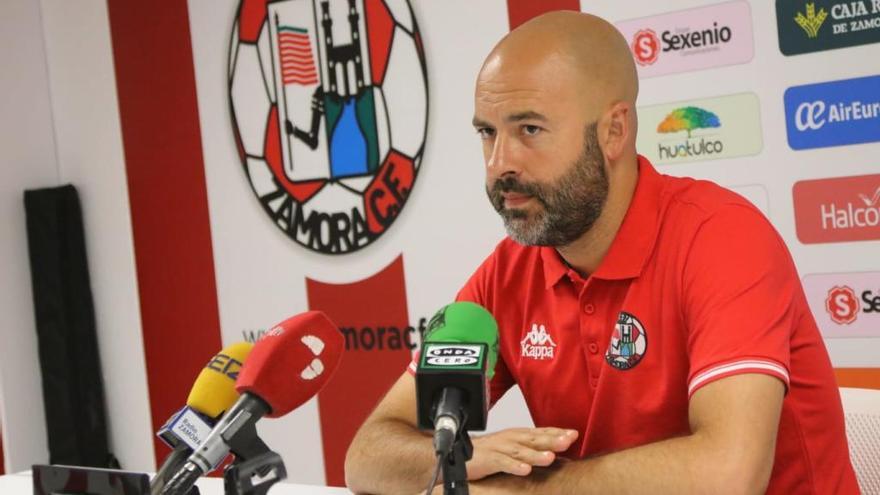 David Movilla en rueda de prensa previa al partido contra el Real Burgos