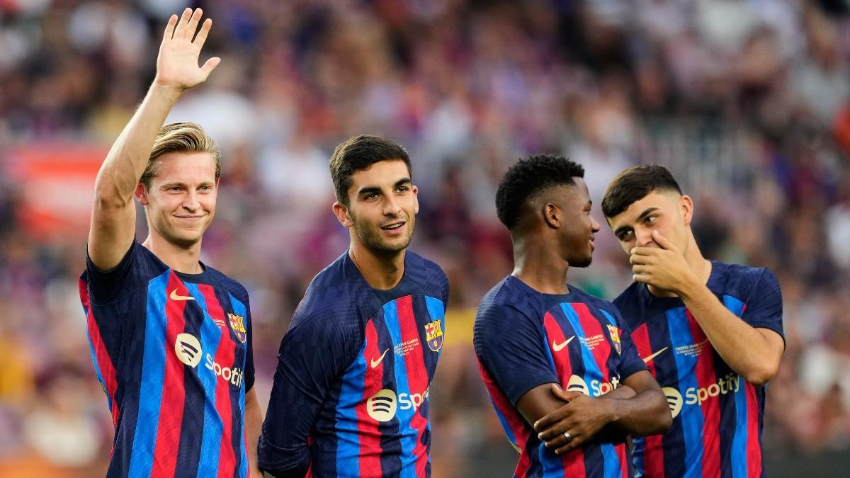 Frenkie de Jong, Ferran Torres, Ansu Fati y Pedri