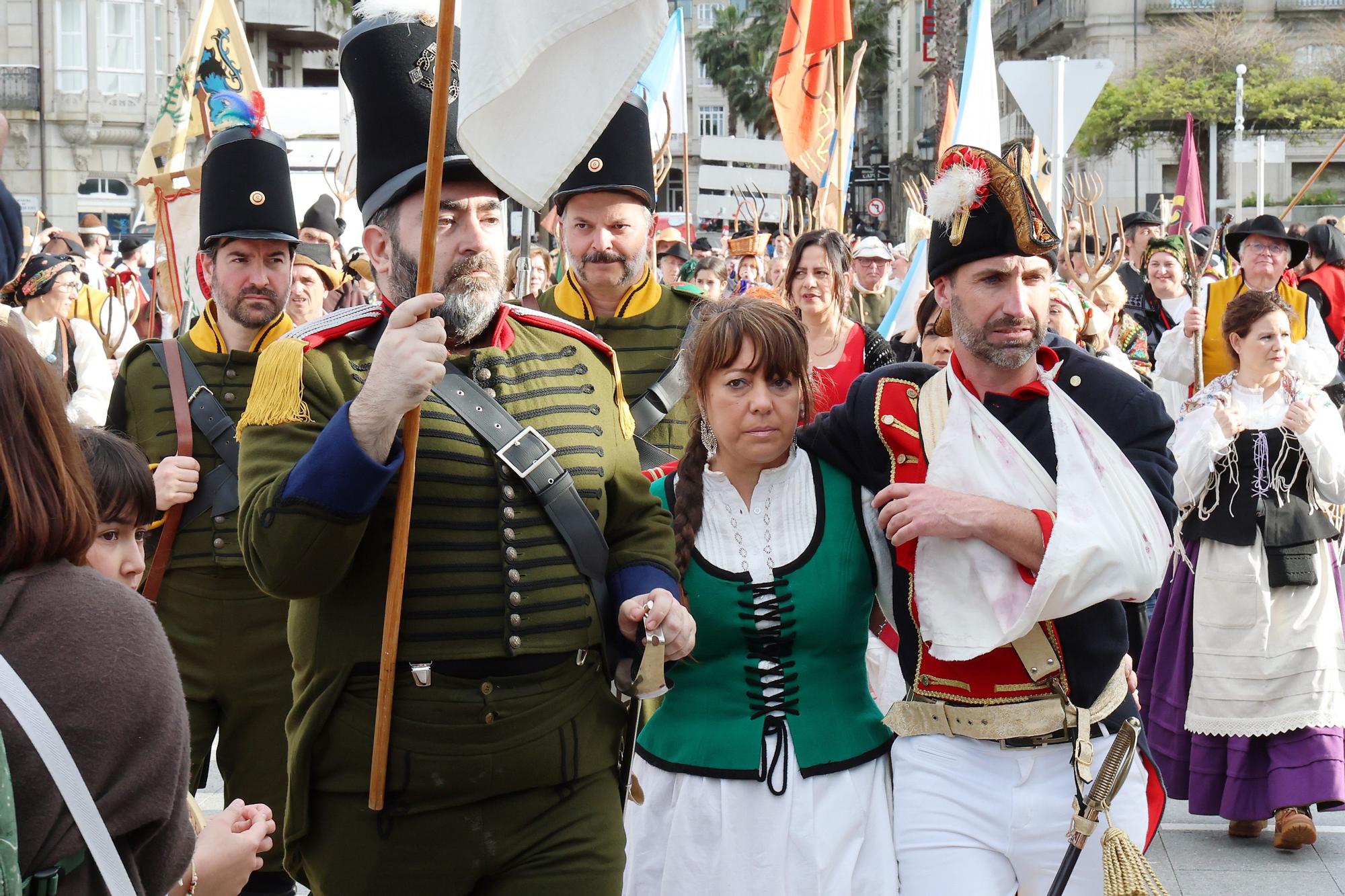 Representación de la expulsión de los franceses en la Reconquista de Vigo