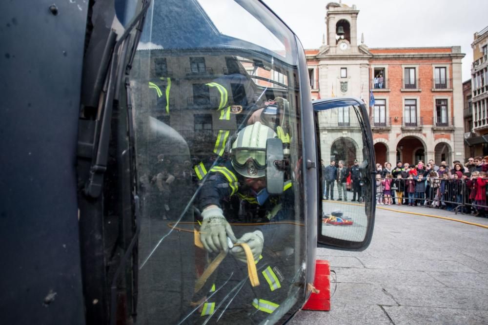 Simulacro de los Bomberos de Zamora