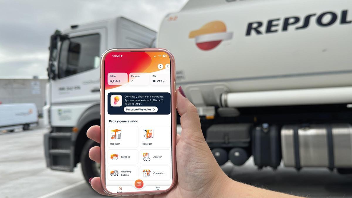 Pago mediante Waylet, la aplicación gratuita de Repsol.