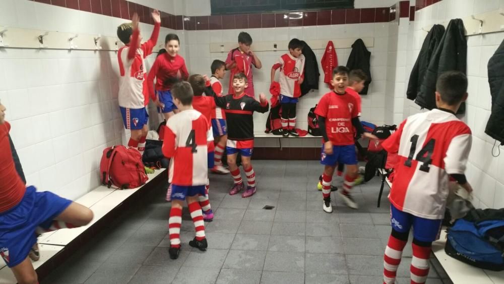 El equipo arousano, entrenado por Eduardo Carregal, nuevo campeón del Grupo A de la categoría alevín de fútbol 11 gracias a su victoria a domicilio ante el Lérez