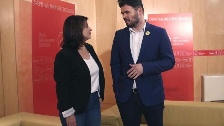 ERC mantiene el &#039;no&#039; a Sánchez tras reunirse con el PSOE