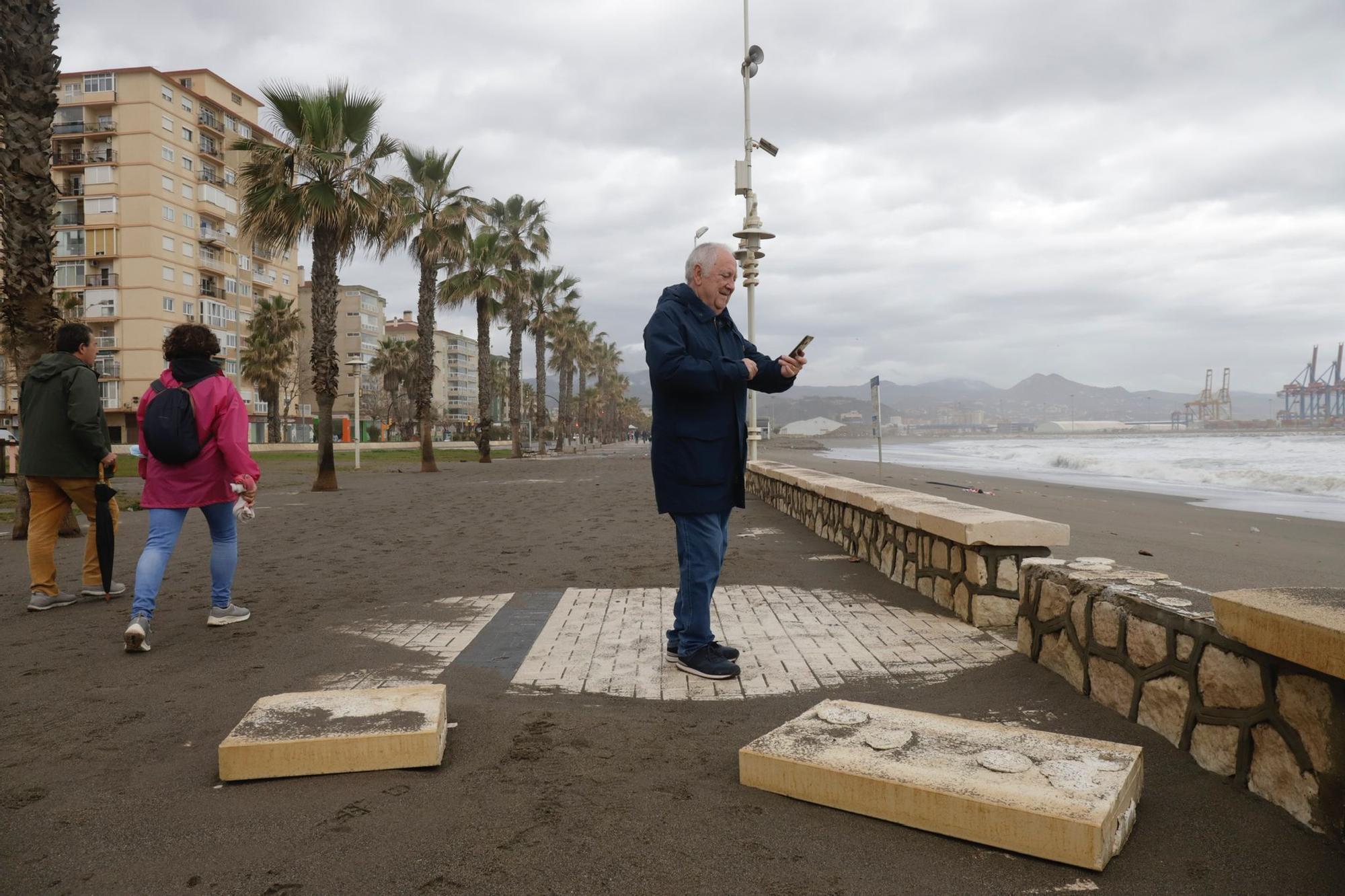 Daños por el temporal en Málaga