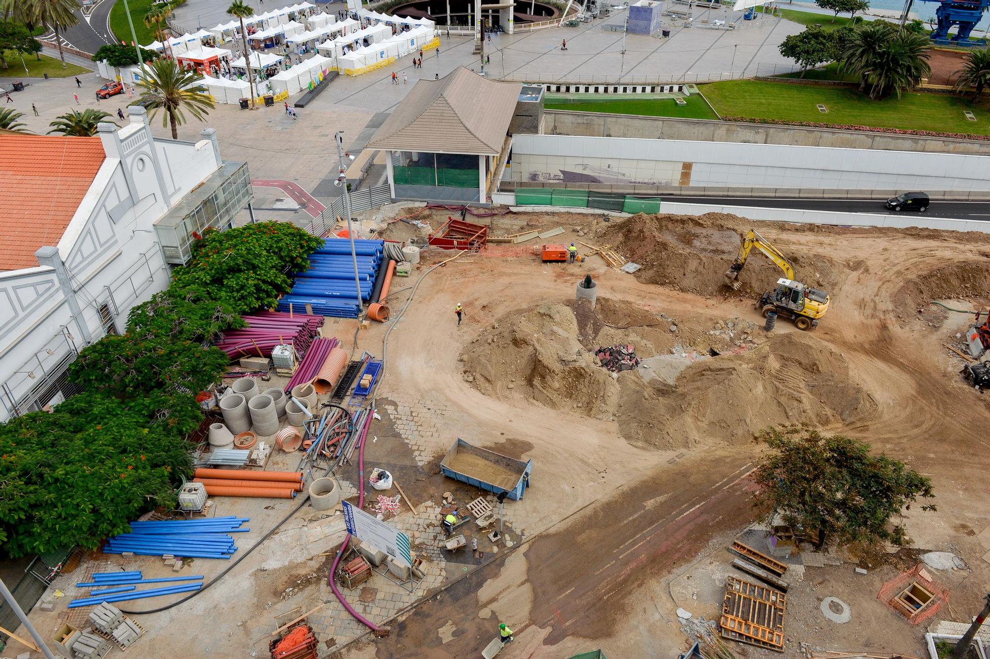 Obras de la Metroguagua en Parque Blanco