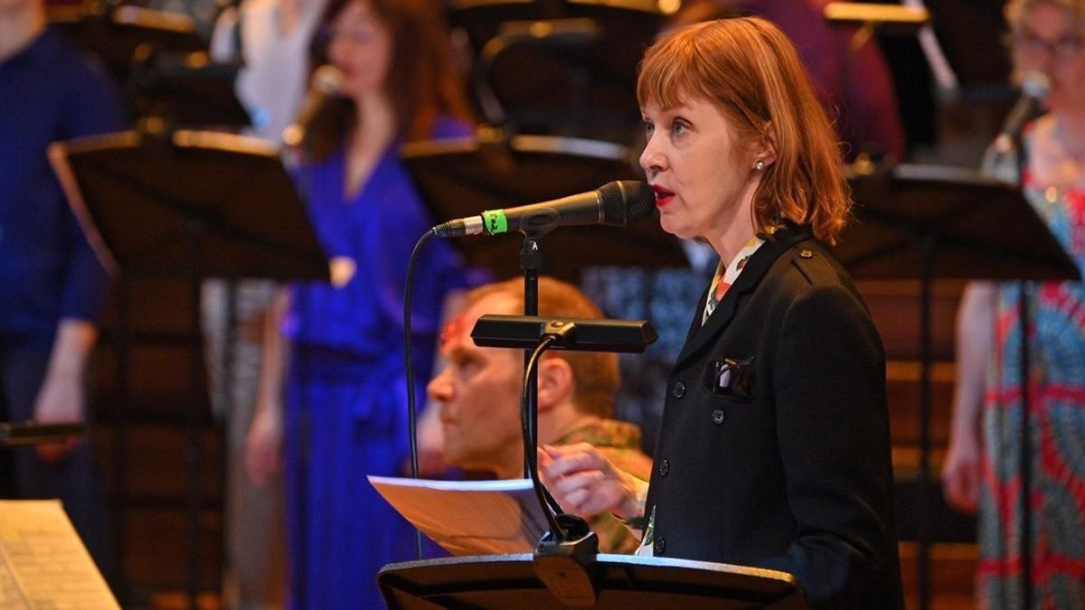 Suzanne Vega, en la interpretación de 'Einstein on the beach' en el Palau de la Música