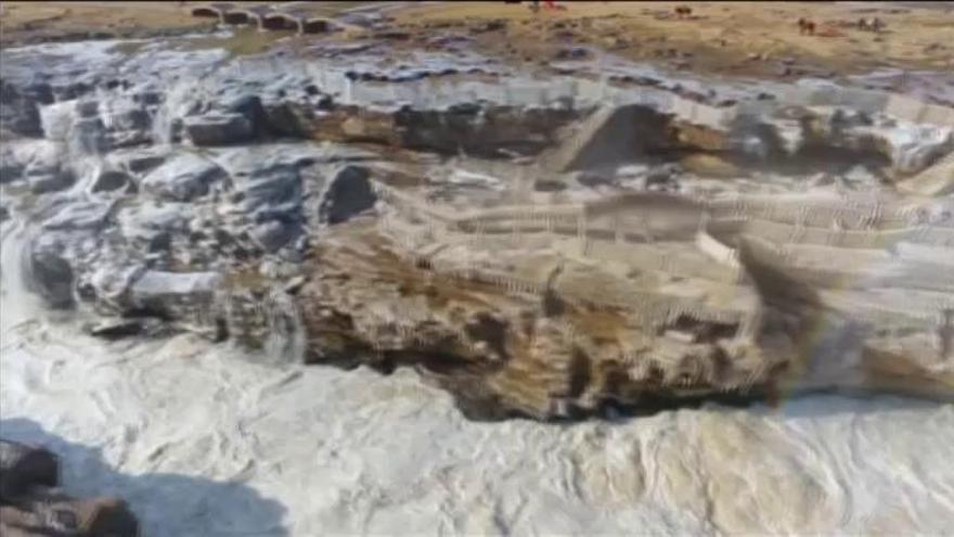 Una cascada de hielo que deja helado a más de uno