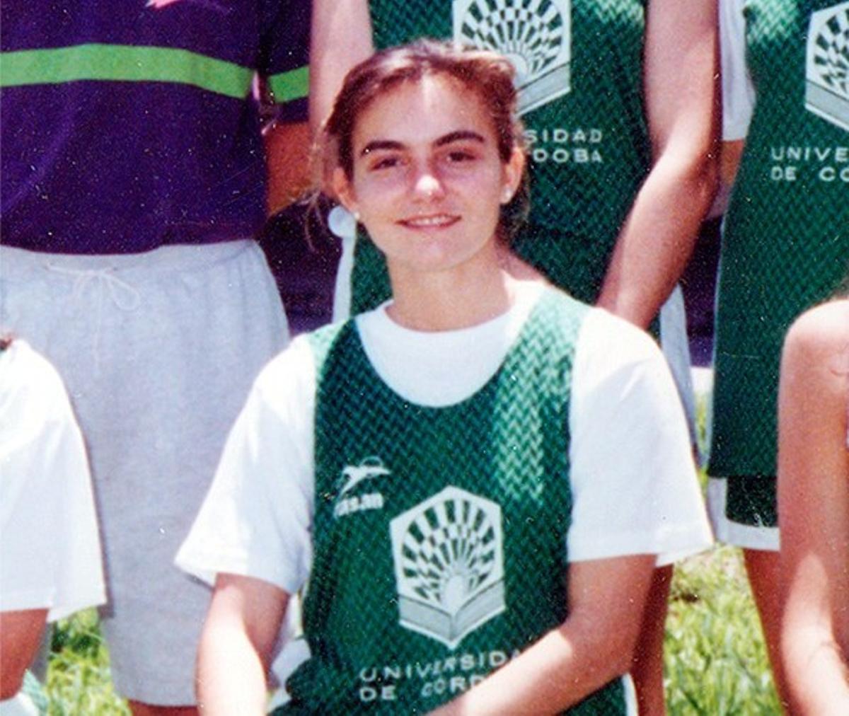 Eva María Vázquez, en su etapa de jugadora.