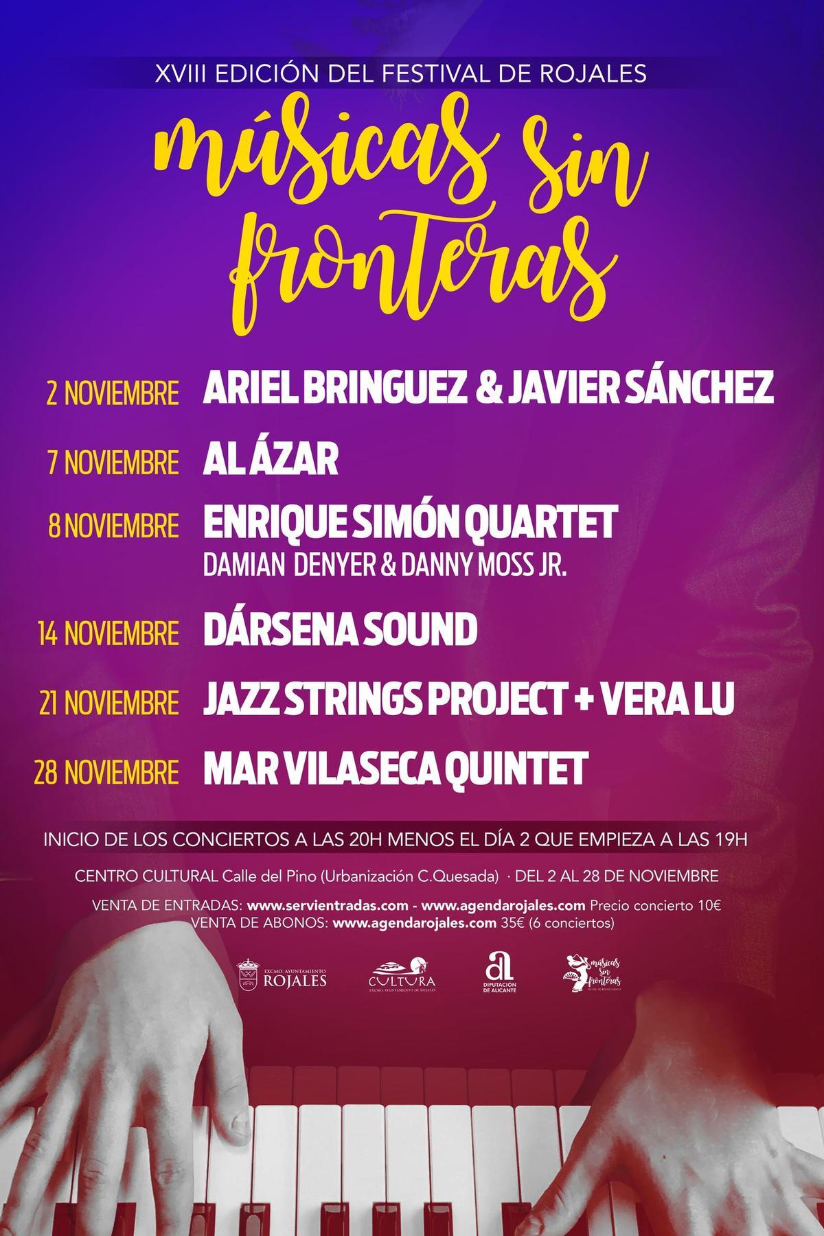 Cartel del festival "Música sin fronteras"