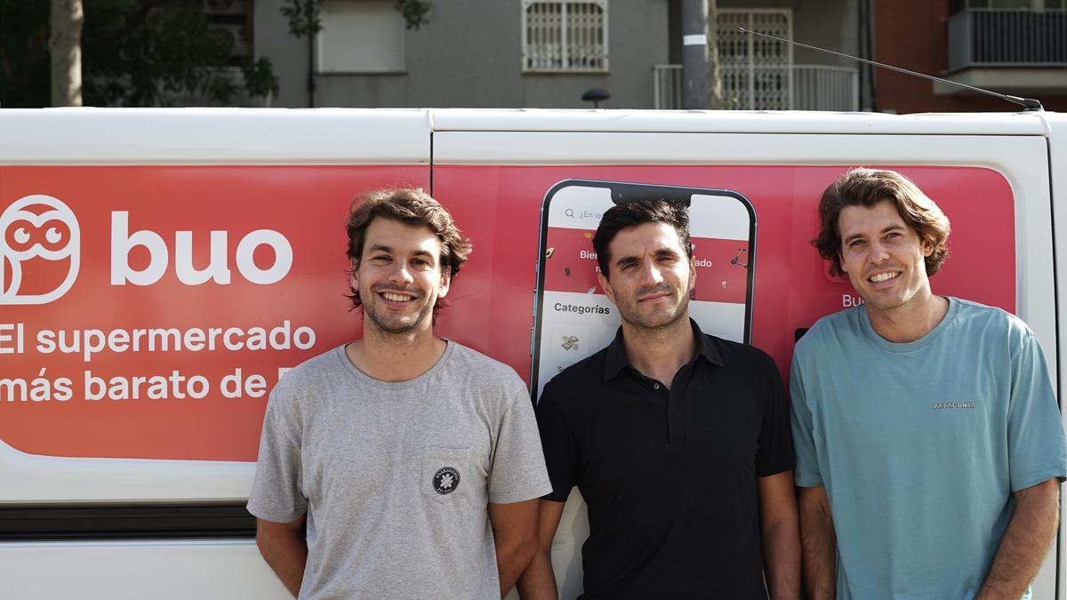 Los fundadores de Buo, Borja Solé (co-CEO), Ruben Vilar (CTO) y Carlos Costa (Co-CEO).