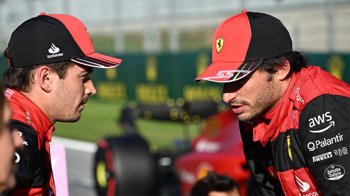 Leclerc y un abatido Carlos Sainz, tras la carrera en Austria